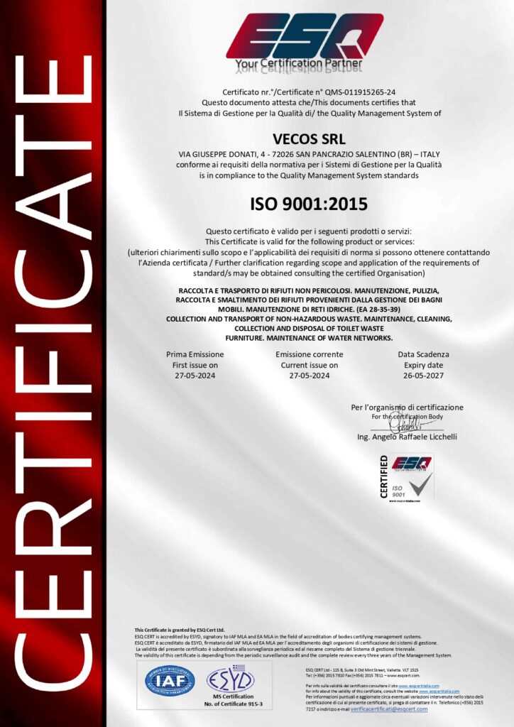 CERTIFICATO ISO9001 2015 -VECOS SRL- QMS Certificate_page-0001
